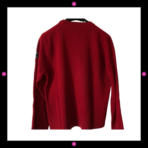 MEN'S RED SWEATER BY ABERCROMBIE & FITCH LARGE - Picture 4 of 9